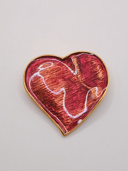 Brooch Heart YSL Yves Saint Laurent Vintage 80'-90' - Please Do