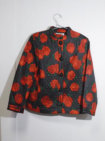 YSL Yves Saint Laurent silk roses jacket 1994AW